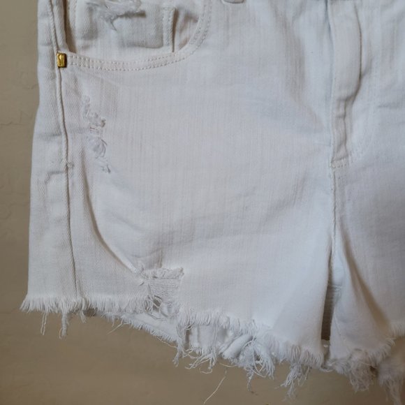 Anthropologie Pilcro and the Letterpress Script Distressed Cutoff Denim Shorts - Picture 4 of 15